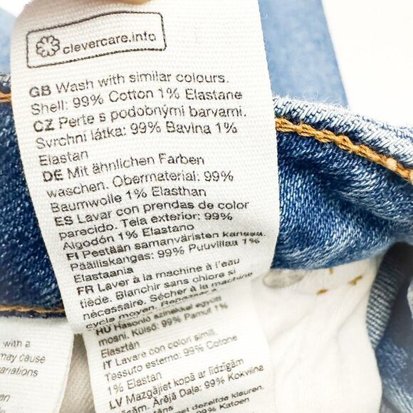 & Other Stories Straight Leg Denim Jeans Medium Wash Zip Fly Size 26 - Picture 8 of 9